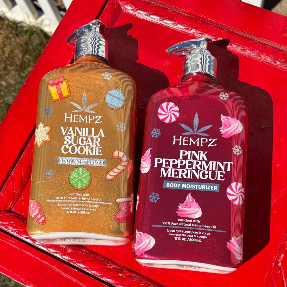 Hempz Body Lotions You Get 2 NWT, Vanilla Sugar Cookie and Pink Peppermint